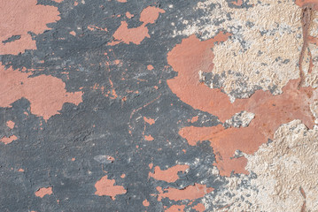 Wall Mural - iron surface is covered with old paint, texture background