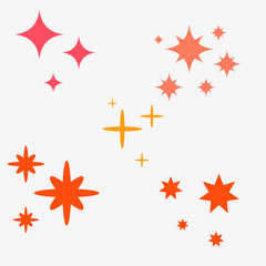 Poster - Sparkle lights stars set. Glowing light effect star. Sparkle lights vector