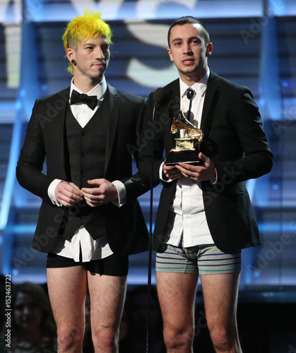 Twenty One Pilots Accept The Grammy For Record Of The Year For