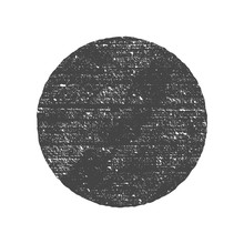 Grunge Round Circle Shape. Dirty Texture Vector Illustration