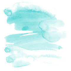 Poster - Vector hand drawn watercolor brush stain. Colorful painted stroke.