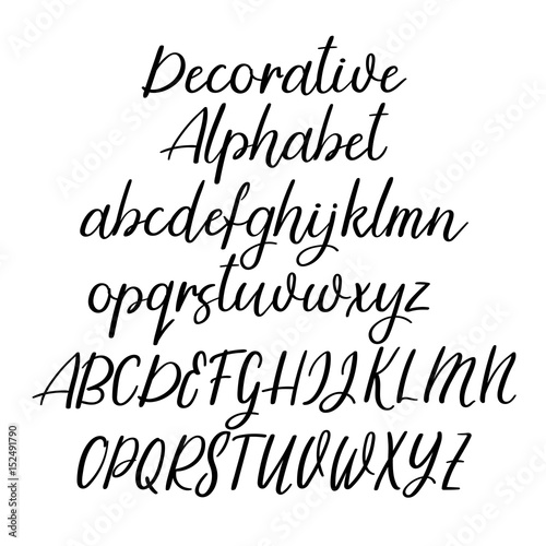 Cursive Calligraphy Alphabet Uppercase