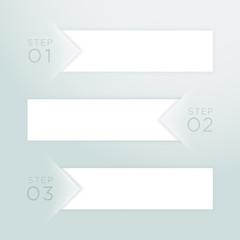 Poster - Infographic Vector Arrow Point Steps 1 to 3 Template B