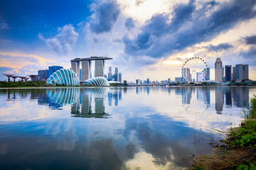 Poster - Singapore city skyline