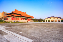 View Of Taiwan National Concert Hall, National Theater Hall Building And Chiang Kai Shek Memorial Hall Square