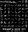 © veekicl - Business set sketch vector ink doodle on chalkboard eps10