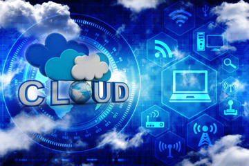 Poster - 3d rendering technology cloud computing