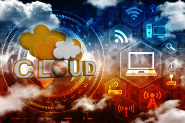 Poster - 3d rendering technology cloud computing