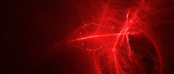 Wall Mural - red glow energy wave.