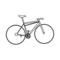 Wall Mural - bicycle sport transport equipment outline vector illustration