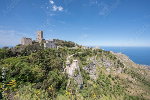Fotografie, Obraz Panorama da Erice, San Vito Lo Capo, Sicilia