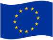 Europa Flagge Wehend - Vektorgrafik