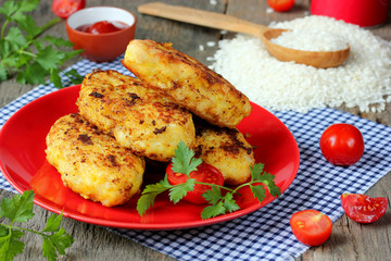 Canvas Print - Meatballs chicken rice