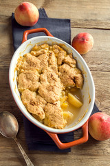 Canvas Print - peach cobbler (crumble)