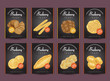 Collection of posters with various bakery products