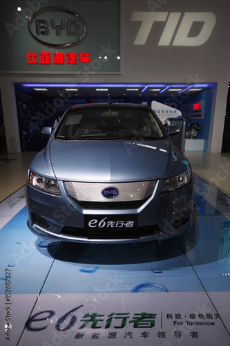 A Byd E6 Electric Car Is Displayed At The 9th China Guangzhou A Byd E6 Electric Car Is Displayed At The 9th China Guangzhou International Automobile