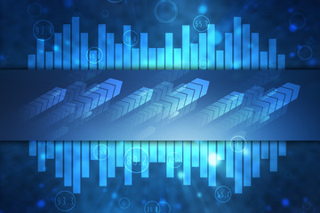 Poster - 2d rendering Stock market online business concept. business Graph
