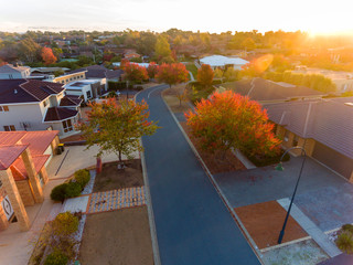 Wall Mural - Aerial view of a typical suburb in Australia
