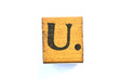 © squeebcreative - U Capital Letter Wooden Vintage Printing Block