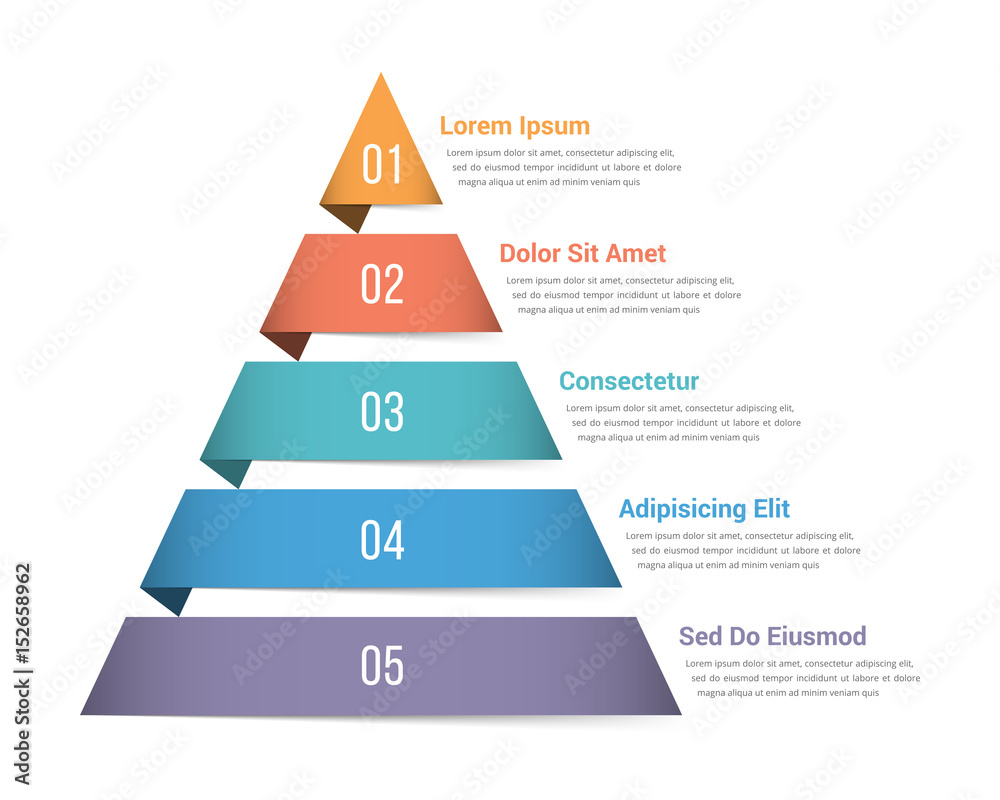 Pyramid Infographics - obrazy, fototapety, plakaty 
