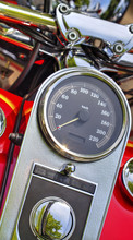Мotorcycle Speedometer Closeup