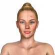 © Derya Cakirsoy - 3d illustration of a woman before and after acne treatment procedure