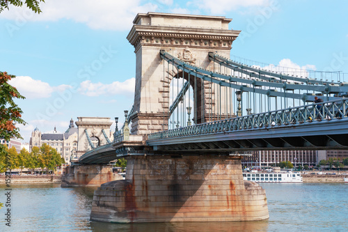 Budapest. Hungary. Chain bridge Canvas Print
