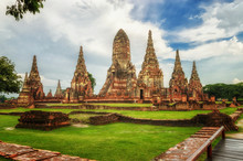 Wat Chaiwatthanaram Is Ancient Buddhist Temple, Famous And Major Tourist Attraction Religious Of Ayutthaya Historical Park In Phra Nakhon Si Ayutthaya Province, Thailand