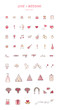 © chuhastock - Love and wedding decorative icons.