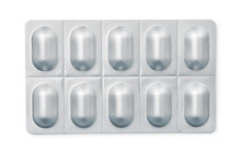 Top View Of Pills In Blister Pack