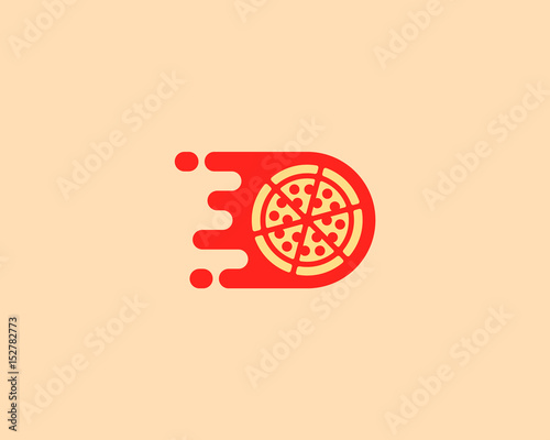 Pizza Logotype Pizzeria Vector Logo Design Delivery Fast Food