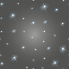 realistic seamless vector image of the night sky with stars and galaxies. star seamless