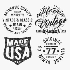 Sticker - Set of various vintage stamp