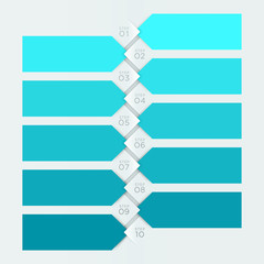 Poster - Infographic Blue Banner Numbered Steps 1 to 10