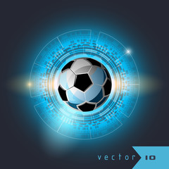 Wall Mural - Football interface display sport soccer vector illustration background