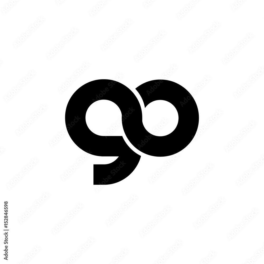 Initial Letter GO Linked Design Logo Stock Vector | Adobe Stock