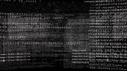 Digital text.Info data screens.PNG alpha channel.Camera zoom in through Computer program code.Type1