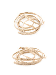 Wall Mural - Pile of a linen rope string isolated