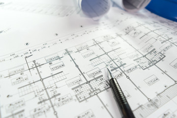 engineering diagram blueprint paper drafting project sketch