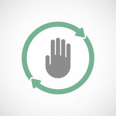 Sticker - Isolated reuse icon with a hand