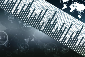 Poster - 2d rendering Stock market online business concept. business Graph
