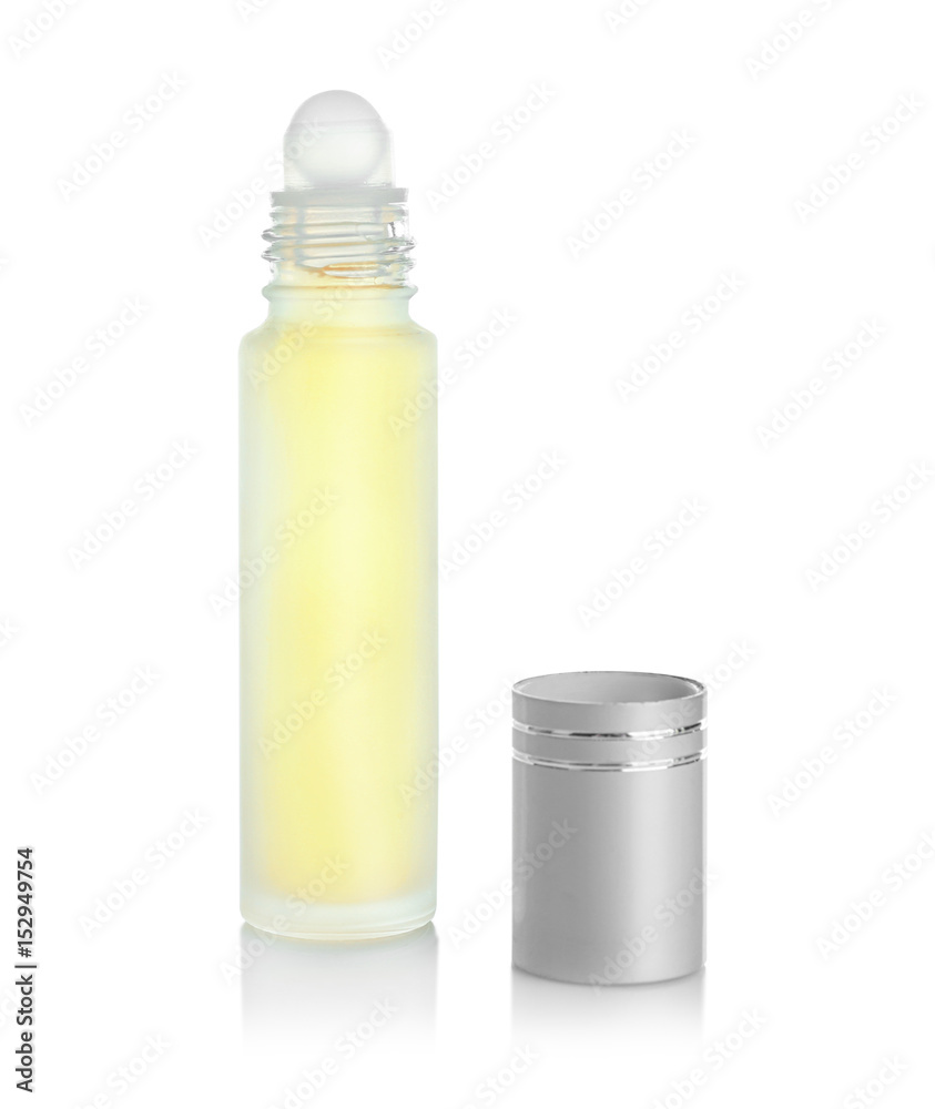 Perfume bottle on white background