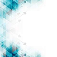 Fototapete - Abstract vector mosaic background with arrows and geometric triangles shape.