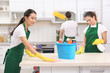 © Africa Studio - Cleaning service team at work in kitchen
