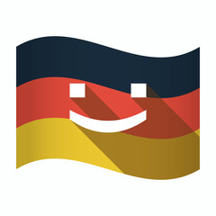 Sticker - Isolated Germany flag with a smile text face