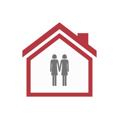 Poster - Isolated house with a lesbian couple pictogram