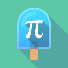 Wall Mural - Long shadow ice cream with the number pi symbol