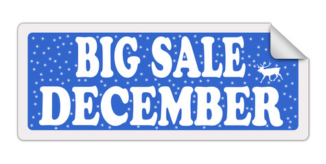 Sticker - BIG SALE DECEMBER blue label