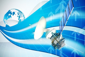 Poster - Composite image of 3d image of solar power satellite