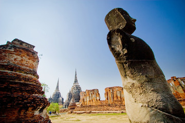 The burnt buddha statue